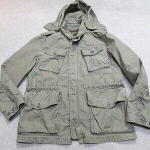 J.CREW Jacket XL Green Olive Military M65 Fatigue